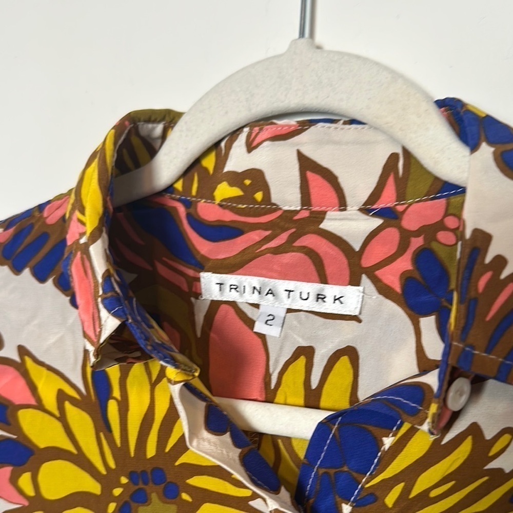 Trina Turk- Floral Button-Up Dress - Picture 2 of 5